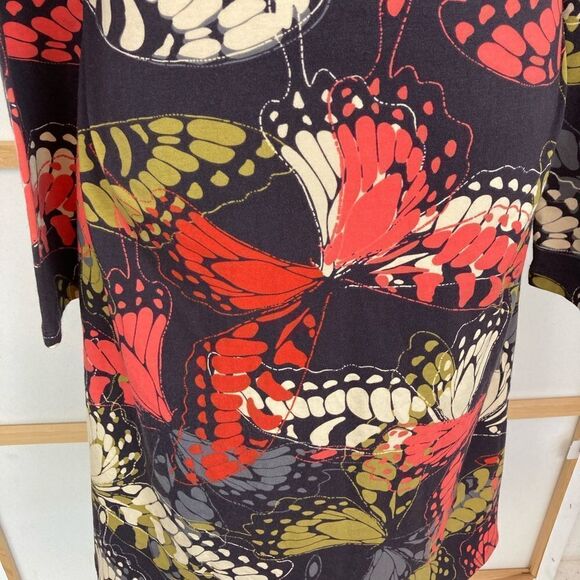 CABi monarch butterfly bodycon dress hugs curves sexy neckline NWOT🌷 - Picture 2 of 8